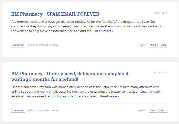 Bmpharmacy.com Feedback Bmpharmacy.com Feedback
