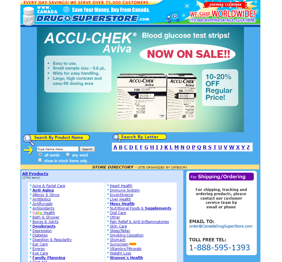 Canadadrugsuperstore.com Main Page