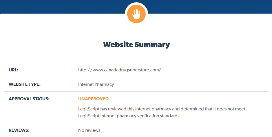 Canadadrugsuperstore.com Website Summary