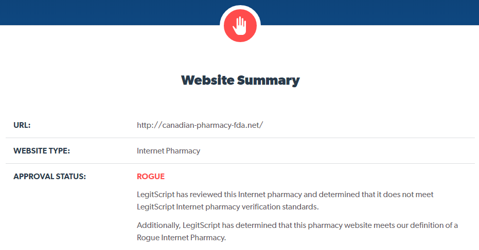 Canadian-pharmacy-fda.net Website Summary