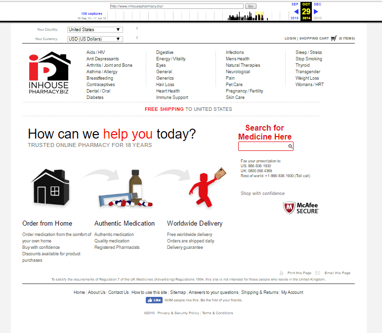 Inhousepharmacy.biz Main Page