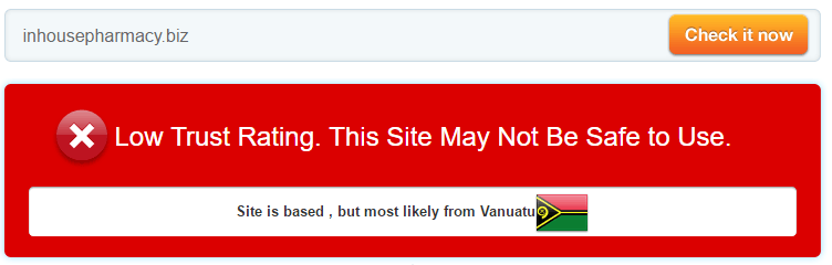 Inhousepharmacy.biz Trust Rating