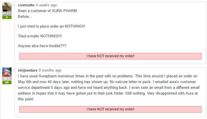 Aurapharm.com Testimonial