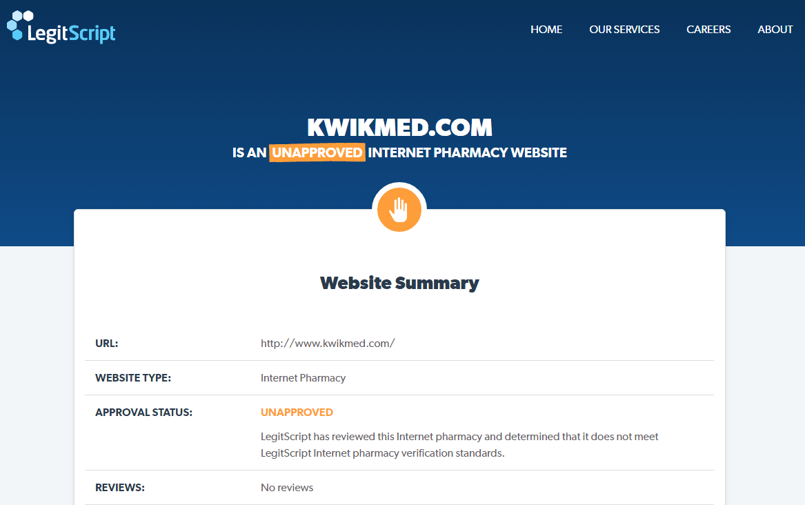 Kwikmed.com is Unapproved Internet Pharmacy Kwikmed.com is Unapproved Internet Pharmacy