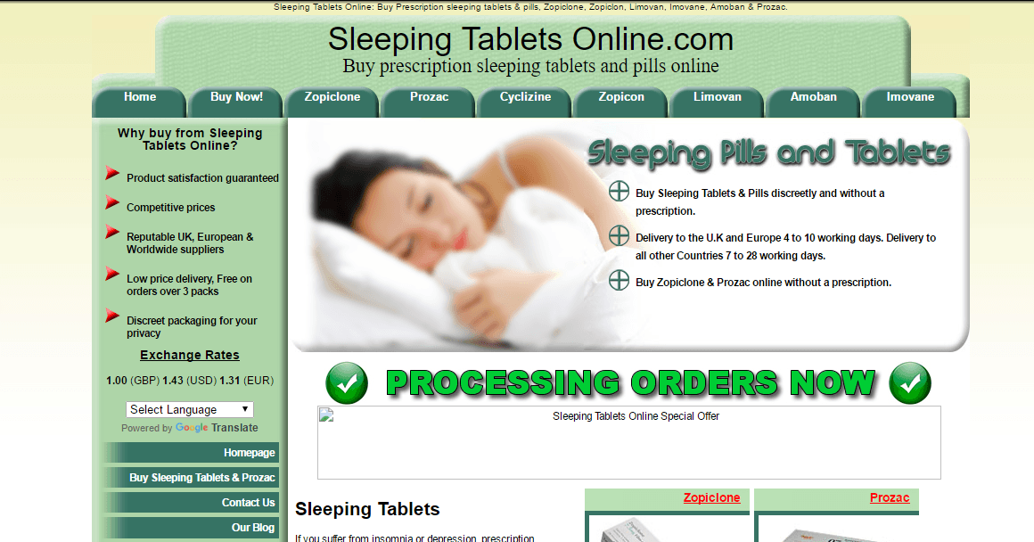 Sleepingtablets-online.com Main Page