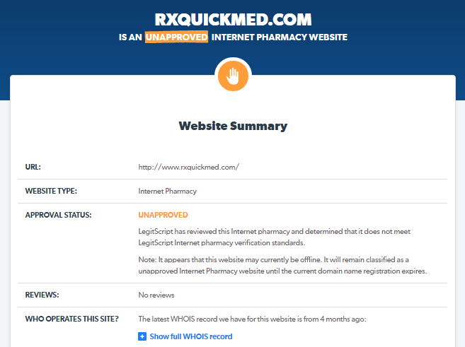 Rxquickmed.com Safety Information Rxquickmed.com Safety Information