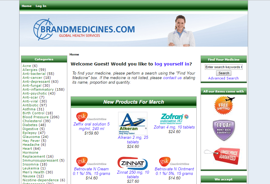 Brandmedicines.com Main Page