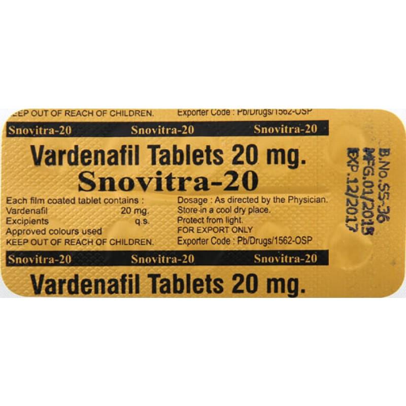Snovitra 20mg Blister Snovitra 20mg Blister