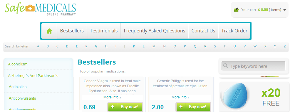 Safemedicals.com Main Page